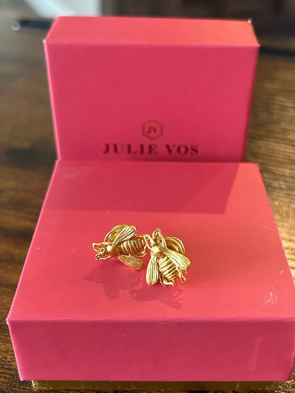 Julie Vos Gold Bee Stud Earrings - Gold